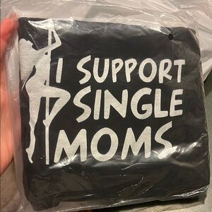 Black Graphic T-Shirt with White Print